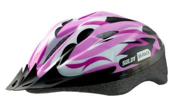 Dětská cyklo helma SULOV® JR-RACE-G, růžovo-zelená Helma velikost: M