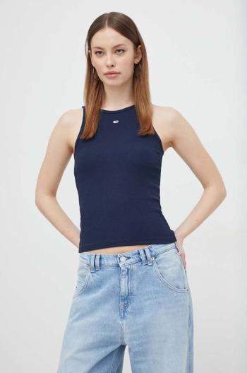 Top Tommy Jeans dámsky, tmavomodrá farba, DW0DW17382