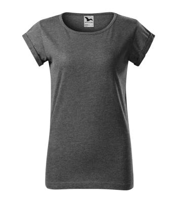 MALFINI Dámske tričko Fusion - Čierny melír | XS