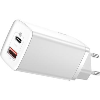 Baseus GaN2 Lite Quick Charger USB + USB-C 65 W  White (CCGAN2L-B02)