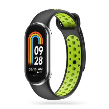 Tech-Protect Softband remienok na Xiaomi Smart Band 8, black/lime