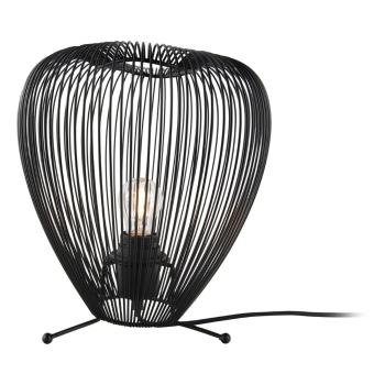 Čierna kovová stolová lampa Leitmotiv Lucid, výška 25 cm