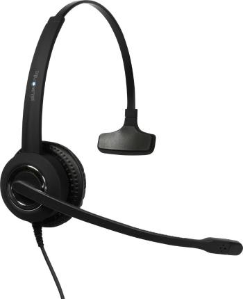 plusonic 6337-10.1P headset pre softvérový telefón s USB káblový na ušiach čierna