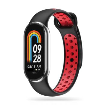 Tech-Protect Softband remienok na Xiaomi Smart Band 8, black/red