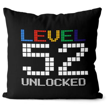 Vankúš Level unlocked (vek: 52, Velikost: 40 x 40 cm)