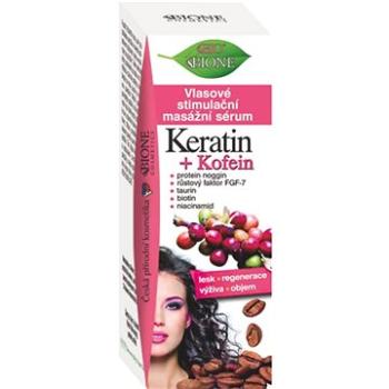 BIONE COSMETICS Bio Keratín a Kofeín Vlasové stimulačné masážne sérum 215 ml (8595061610630)