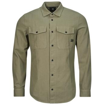 G-Star Raw  marine slim shirt l\s  Košele s dlhým rukávom Kaki