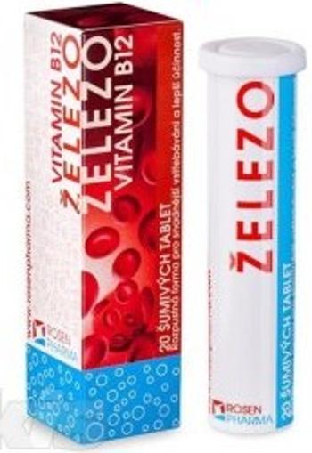 Rosen Pharma ŽELEZO + Vitamín B12 20 šumivých tabliet