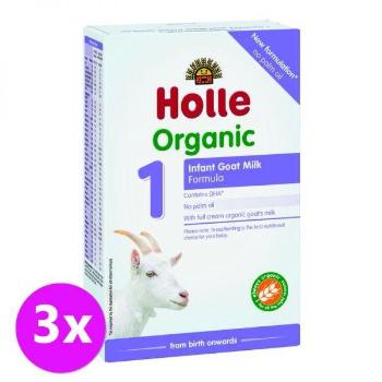 3 x HOLLE Bio Detská mliečna výživa na bázi kozieho mlieka 1 počiatočná
