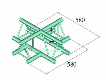 Alutruss DECOLOCK DQ3-PAC41 3-bodová rampa krížový prvok 90 °