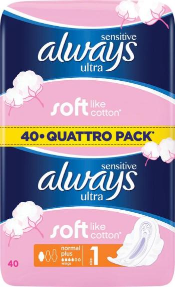 Always QUATTRO Ultra Normal+ Sensitive 4