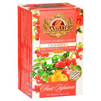 BASILUR Fruit Cranberry ovocný čaj přebal 25 vrecúšok