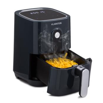 Klarstein Crisp-Pro, teplovzdušná fritéza, 1400W, 2,8 litra, 8 programov, časovač, nerezová oceľ