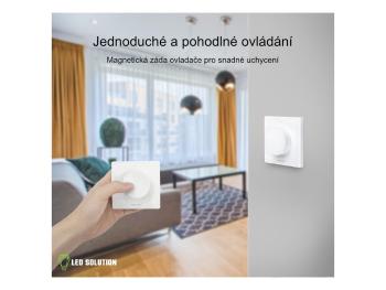 LED Solution Mi-Light RF Nástenný otočný diaľkový ovládač a stmievač pre jednofarebné+CCT LED pásiky, 1-kanálový Farba: Biela K1