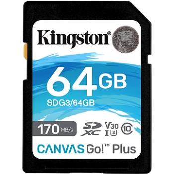 Kingston Canvas Go! Plus SDXC 64GB + SD adaptér (SDG3/64GB)