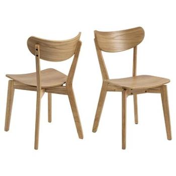 Dizajn Scandinavia Jedálenská stolička Roxby (Súprava 2 ks), dub (A1004275)