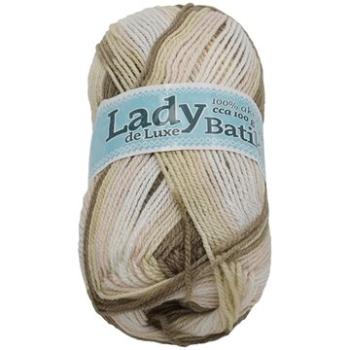 Lady de Luxe BATIK 100 g – 614 biela, béžová (6795)