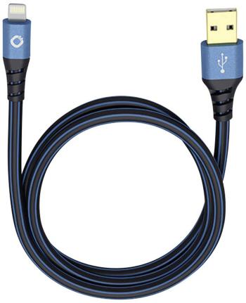 N/A N/A [1x USB 2.0 zástrčka A - 1x dokovacia zástrčka Apple Lightning] 25.00 cm modrá, čierna Oehlbach USB Plus LI