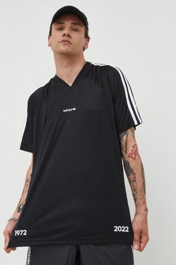Tričko adidas Originals pánske, čierna farba, s potlačou