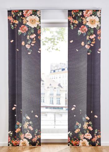 Panelová záclona s kvetovanou potlačou (1ks)