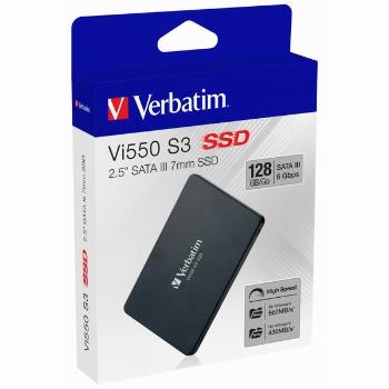 Interný disk SSD Verbatim SATA III, 128GB, GB, Vi550, 49350, 560 MB/s-R, 430 MB/s-W