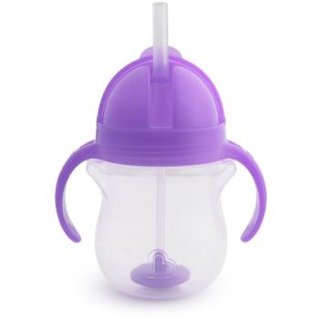 Munchkin Click Lock™ Tip & Sip hrnček s rúrkou Purple 6 m+ 207 ml