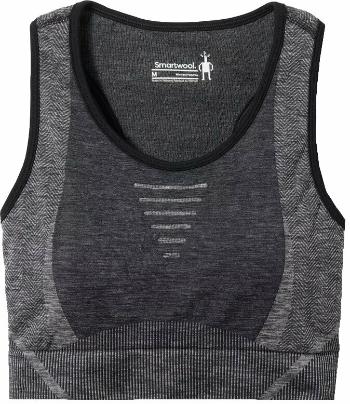 Smartwool Women's Intraknit Racerback Bra Black Heather S