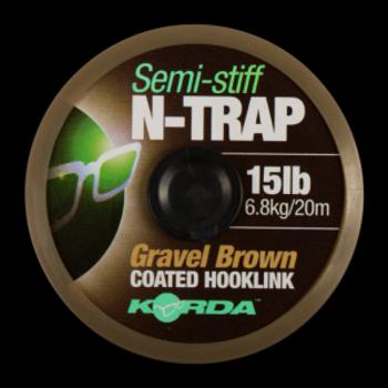 Korda náväzcová šnúrka n-trap semi stiff gravel brown 20 m - 30 lb
