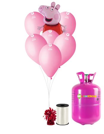 HeliumKing Hélium párty set - Peppa Pig ružový