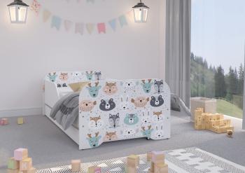 Detská posteľ MIKI 160 x 80 cm - Zvieratká  Animals posteľ + úložný priestor