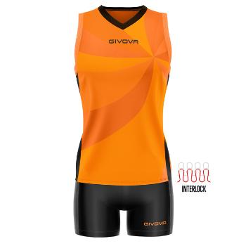 KIT ELICA VOLLEY ARANCIO/NERO Tg. L