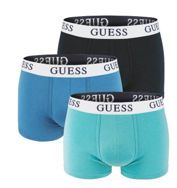 GUESS - boxerky 3PACK Guess modern dark blue color z organickej bavlny - limitovaná edícia-M (81-85 cm)