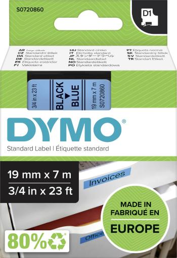 páska do štítkovača  DYMO D1 45806  Farba pásky: modrá Farba písma:čierna 19 mm 7 m