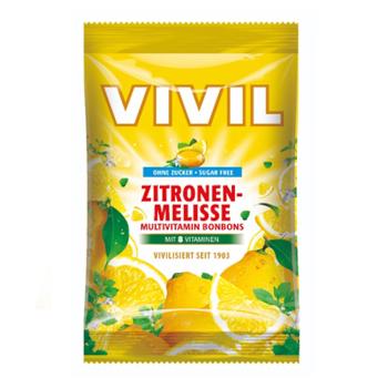 VIVIL Multivitamín citrón a medovka drops bez cukru 120 g