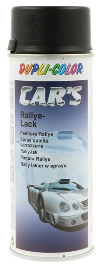 CAR´S RALLY PAINT - Nitro-kombinačná farba v spreji na auto čierna saténová 0,4 L