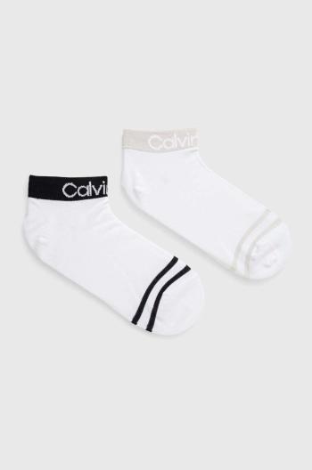 Ponožky Calvin Klein 4-pak dámske, biela farba, 701220511,