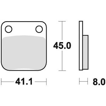 Braking brzdové doštičky (sinterová zmes CM44) (2 ks) M501 – 245 (M501-245)