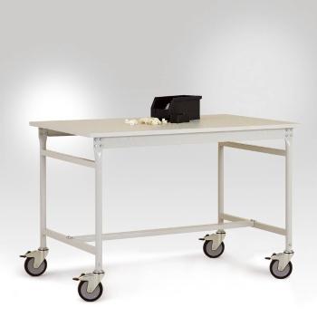 Manuflex LB4008.7035 Odkladací stolík BASIS mobilný vodivý 750x500x853 mm, stolová doska melamín svetlošedá vodivá odoln