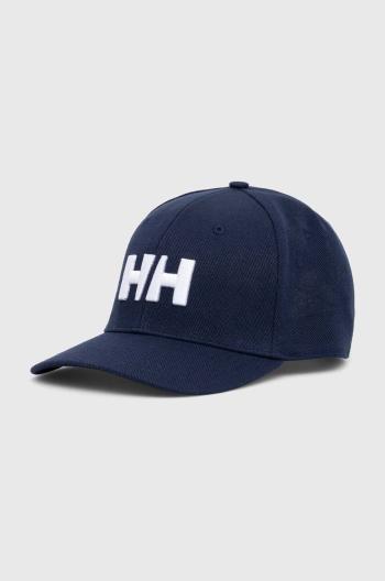 Čiapka Helly Hansen čierna farba, s nášivkou