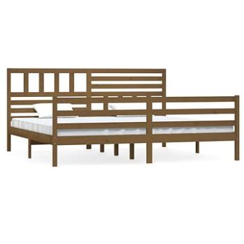 Rám postele medovo hnedý masívne drevo 200 × 200 cm, 3101111