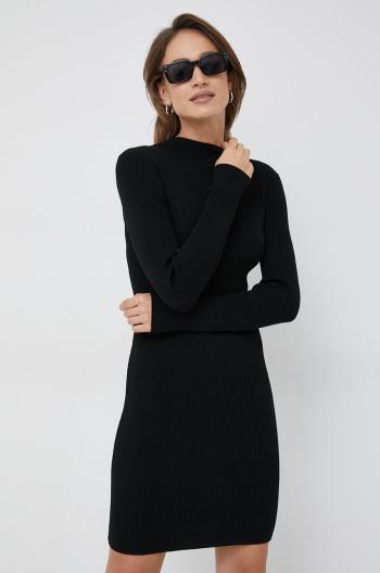 Šaty Calvin Klein čierna farba, mini, priliehavá