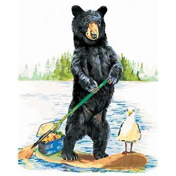 Maľovanie podľa čísel – Medveď na loďke (Holly Simental) (HRAbz33119nad)