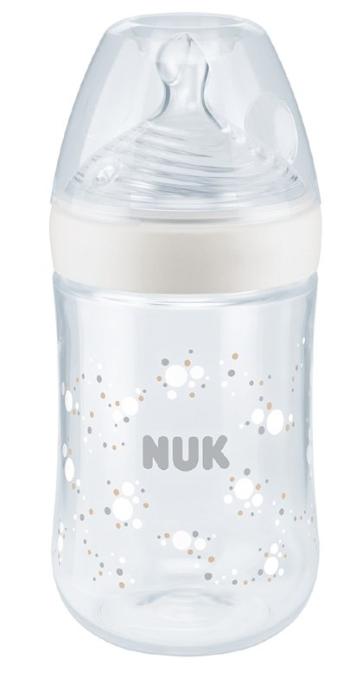 NUK Nature Sense fľašu s kontrolou teploty 260 ml bielá