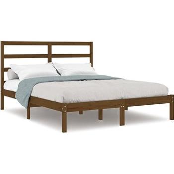 Rám postele medovo hnedý masívna borovica 140 × 190 cm, 3104916