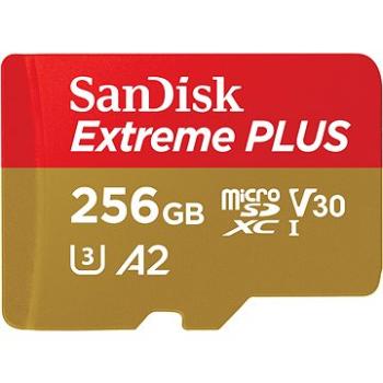 SanDisk microSDXC 256GB Extreme PLUS + Rescue PRO Deluxe + SD adaptér (SDSQXBD-256G-GN6MA)