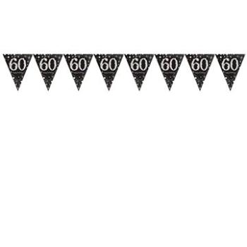 Girlanda vlajky 60 rokov - narodeniny - happy birthday - 400 cm (13051637347)