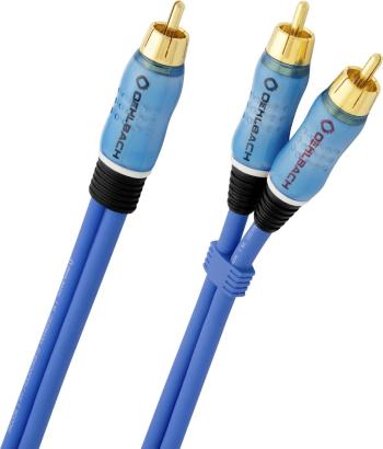 Oehlbach D1C22712 cinch audio Y kábel [2x cinch zástrčka - 1x cinch zástrčka] 15.00 m modrá