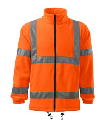 MALFINI Reflexná fleecová bunda HV Fleece Jacket - Reflexná oranžová | L