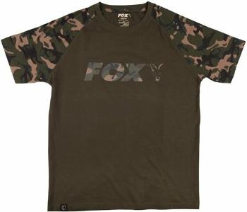 Fox Fishing Tričko Raglan T-Shirt Khaki/Camo Khaki/Camo M