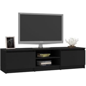 TV stolík čierny, 140 x 40 x 35,5 cm, drevotrieska (800649)